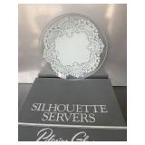 Pilgrim Glass Silhouette Servers clear glass plat.