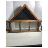 Wooden military flag display case with an integra.