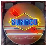 Sunoco Racing Gasoline Neon Porcelain Enamel Sign