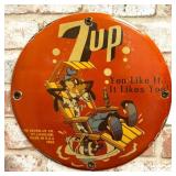 7UP You Like It with Goofy Vintage Porcelain Ename