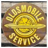 Oldsmobile Service 30-Inch Porcelain Enamel Sign