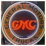 GMC Trucks General Motors Neon Porcelain Enamel Si
