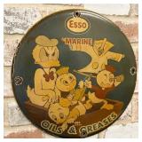 Esso Marine Oils & Greases Porcelain Enamel Sign (