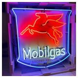 Mobilgas Shield Neon Sign - Pegasus Socony-Vacuum