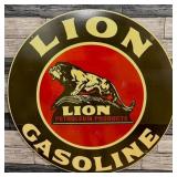 Lion Gasoline Petroleum Products  Porcelain Enamel