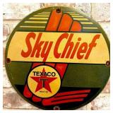 Texaco Sky Chief #2 Porcelain Enamel Sign (12in)