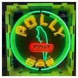 Polly Gas Single-Sided Neon Porcelain Box Sign