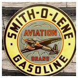 Smith-O-Lene Aviation Gasoline 24-Inch Porcelain E