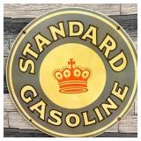 Standard Gasoline 24-Inch Porcelain Enamel Sign