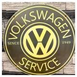 Volkswagen Service 24-Inch Porcelain Enamel Sign
