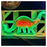 Vintage Sinclair Dino Real Neon Sign - Large Silho