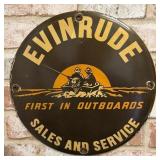Evinrude Outboards Sales & Service Porcelain Ename