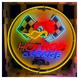 Hot Rod Garage Mr. Horsepower Neon Porcelain Sign
