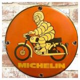 Michelin Tires Bibendum Porcelain Enamel Sign (12i