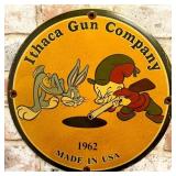 Ithaca Gun Company 12-Inch Porcelain Enamel Sign