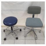 DESK CHAIR AND ADJUSTABLE STOOL