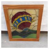 STAIN GLASS OF A HOT AIR BALLOON