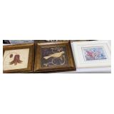 3 SMALL FRAMED PICTURES