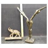 DECOR ITEMS,  CAST ELEPHANT & MORE