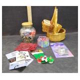 BASKETS,JEWELRY, HAIR ACCESSORIES