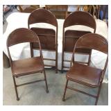 4 PADDED FOLDING CHAIRS