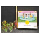 KIDS BLOW UP PLAY CENTER,VTG GLASSES W/ICE BUCKET