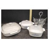 CONDIMENT CADDY,CORNING WARE BAKE WARE