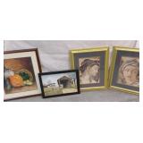 4 FRAMED PICTURES