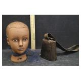 COW BELL. & MANEQUIN HEAD