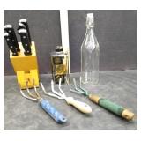 KNIFE BLOCK,GARDEN TOOLS & MORE
