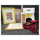 STEP STOOL,ADIDAS CARDINALS SCARF,FRAMED PRINT