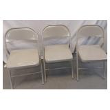 3 METAL FOLDING CHAIRS