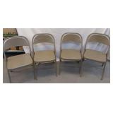 4 FOLDING METAL CHAIRS