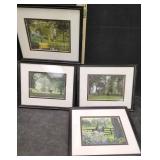 4 FRAMED DOUG PRATHER HORSE PRINTS