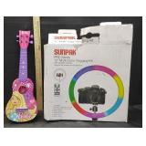 SUNPAK VLOGGING KIT,CHILDS FIRST ACT BARBIE GUITAR