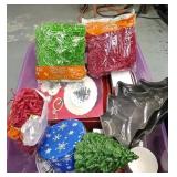 TOTE OF CHRISTMAS DINNERWARE, DECOR & MORE
