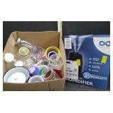 HUMIDIFIER, MISC GLASS JARS & MORE