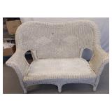 WICKER BENCH