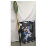 DECORATIVE WOOD PIECE AND FRAMED DEREK JETER