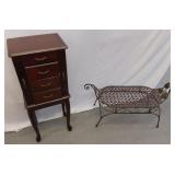 JEWELRY BOX & METAL DECOR PLANT STAND