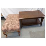 COFFEE TABLE AND STOOL
