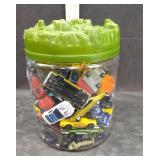 CONTAINER OF HOTWHEEL & MATCHBOX CARS