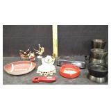 SONY ALARM CLOCK,CANDLE HOLDERS,DECOR ITEMS