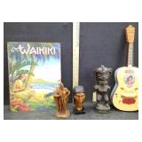 METAL SIGN, HAWAII DECOR & TOY UKULELE