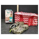 THIRTYONE TOTE BAG, CAMO CROCKS, 2 SLIMNBELTS