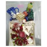 TOTE OF XMAS DECOR