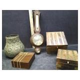 HOME DECOR, VTG TAYLOR AIR GUIDE, WOOD DECOR BOXES