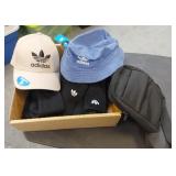 ADIDAS HATS, SOCKS, & ASOCE CROSS BODY PURSE