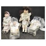 PORCELAIN DOLLS WITH ACCESSORIES