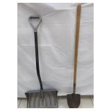 SHOVEL AND A SNOW SHOVEL